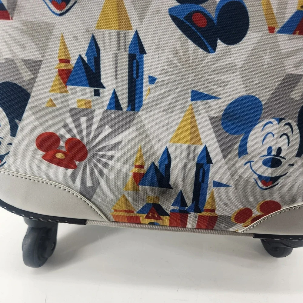 Disney Parks Mickey Mouse Castle Spinner Suitcase Carry On 21 Inch Luggage